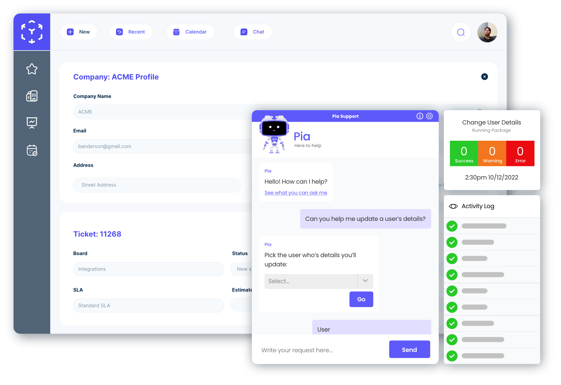 Generic PSA with Pop Up User Details