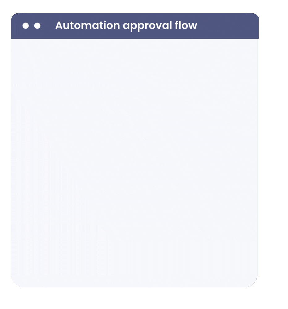 Automation Approval Flow animation