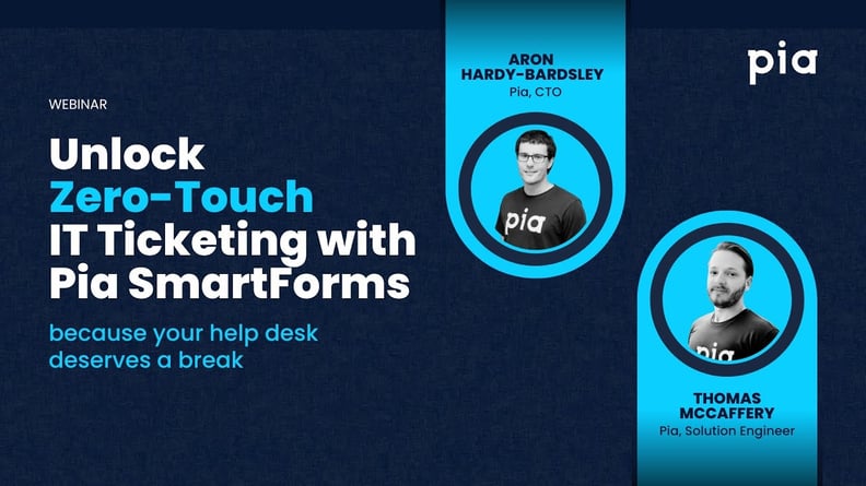 Unlock Zero-Touch IT Ticketing with Pia SmartForms | Webinar