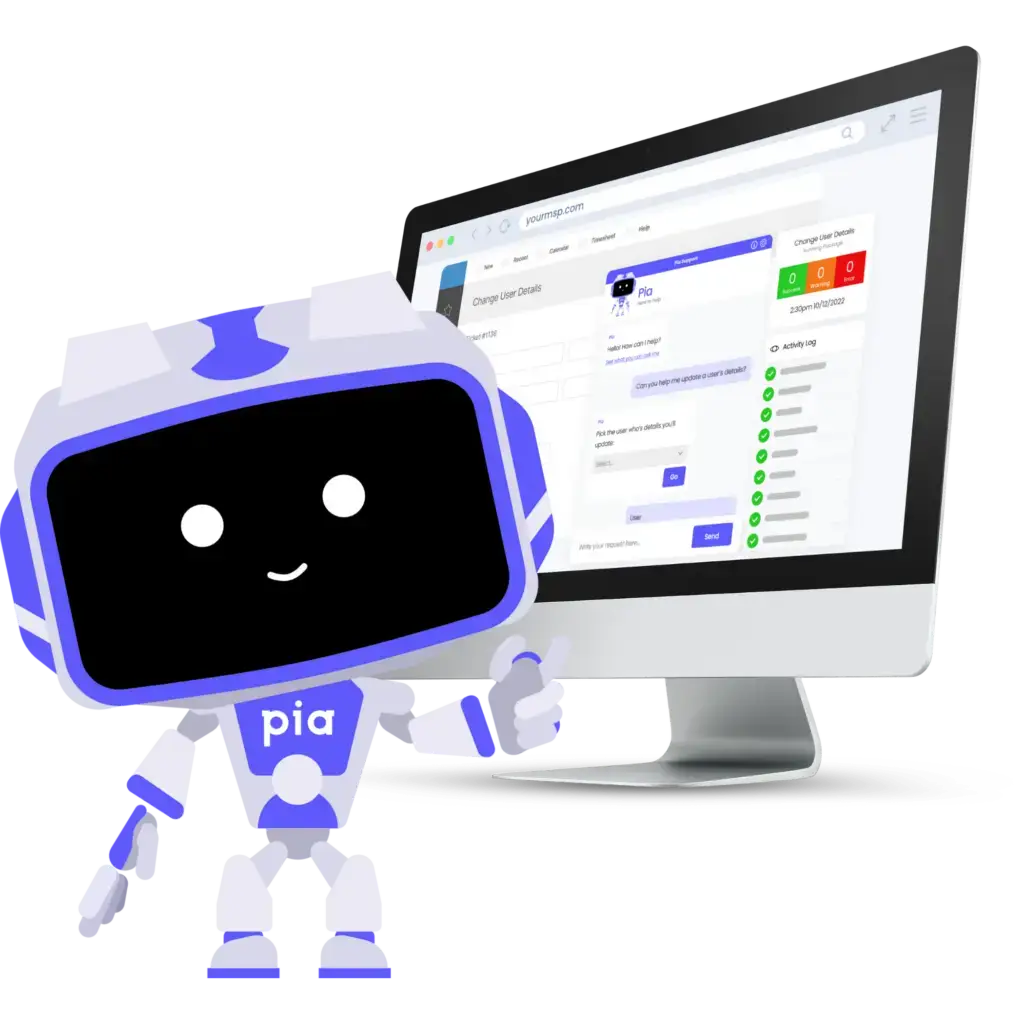 Experience efficiency with Pia Chart Bot and Screen with Bot.