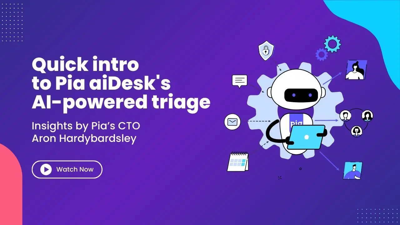 Quick intro to Pia aiDesk’s AI-powered triage
